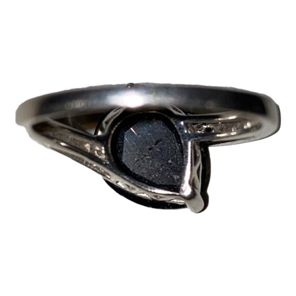 Ring Size 8.5 Blue Sapphire CZ Cubic Zirconia Sterling Silver 925 - Picture 5 of 10